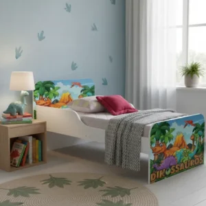 Mini Cama Infantil Para Criança Adesivada Personagem Dino Dino