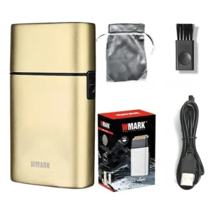 Máquina de Barbear Wmark NG998D Dourada Sem Fio 90min Aço Inoxidável