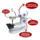Mini Máquina De Costura Doméstica Portátil Compacta Bivolt Branco 127/220v - Imagem 5