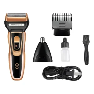 Depilador Elétrico Masculino, Barbeador, Aparador 3 Em 1 Dourado 127/220v