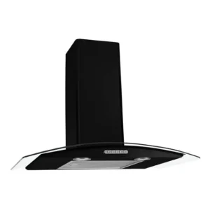 Coifa Parede Fogatti Vidro Curvo Duto Slim Black 75cm Cor Preto