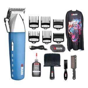 Maquina de Cortar Cabelo Wmark NG2039 Azul Profissional 2 Velocidades