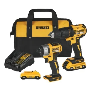 Parafusadeira e Furadeira de Impacto 13mm 20V DEWALT DCK276D2 Bateria Carregador e Bolsa para Ferramenta