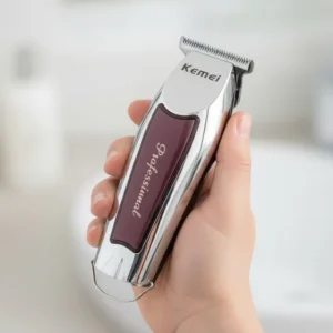 Máquina Acabamento Kemei Km-9163 Preto - Bivolt Cabelo Barba Preto