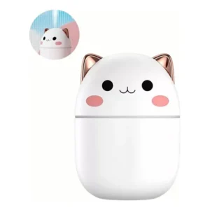 Umidificador Difusor Aromatizador B-Max Gatinho 250ml Branco USB