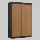 Guarda-roupa Solteiro Yescasa Preto 2 Portas Correr 2 Gavetas Adulto - Imagem 2