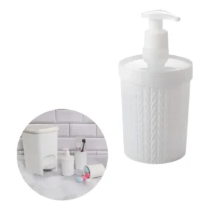 Dispenser Porta Sabonete Liquido 360 Ml Trama Plasutil Cor Branco