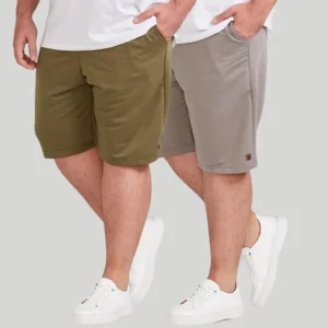 Kit 2 Bermuda Shorts Moletom Extra Grande 52 54 56 58 60
