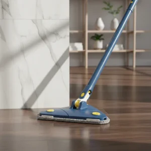 Mop De Limpeza 360° Triangular Articulado Para Cantos Azul-escuro