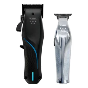 Combo Wahl 5 Star Sem Fio Vapor Cordless + Hi-viz Cordless Preto/prata