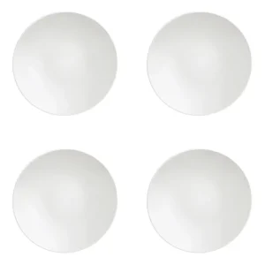 Kit 4 Pratos De Sobremesa Porcelana Branco 21cm Tramontina S
