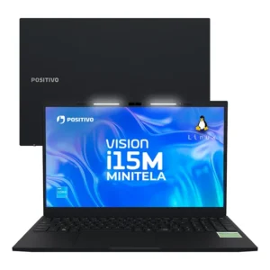 Notebook Positivo Vision I15M Intel Core I3-n300 Linux 16GB 256GB SSD Wi-Fi 6 Tela 15,6 Full HD IPS Antirreflexo – Minitela - Permite upgrade de memória RAM e SSD – Preto