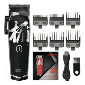 Máquina De Cortar Cabelo Profissional Madeshow M10+ Sem Fio Bivolt Aparador de Precisão para Barbeiro e Uso Pessoal Motor Potente 7200 RPM Lâmina de Aço Inoxidável Cor Preto
