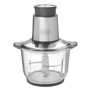Mini Processador Com Tigela De Vidro 300w Black+decker Cor Cinza