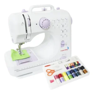 Máquina de Costura Elétrica Portátil 12 Pontos Kit Agulhas Pedal Luz Alça Importway Iwmc-505C