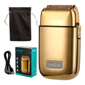 Maquina De Barbear Shaver Recarregavel Metal Vgr 398