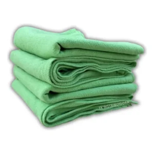 Kit 10 Panos de Prato Algodão Santa Margarida Verde Pé de Galinha 69x41cm Liso