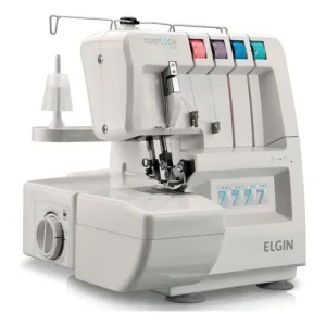 Máquina de costura overlock Elgin portátil - branco