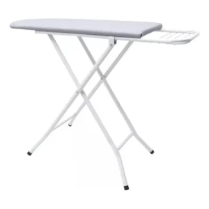 Mesa Tábua De Passar Roupa Slim Tecido Térmico Porta Ferro Liso Cinza