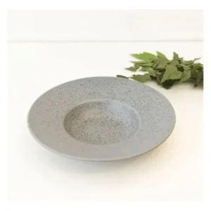 Cj 2 Pratos Para Risoto De Cerâmica Mist Cinza Matte 26cm Cinza-escuro