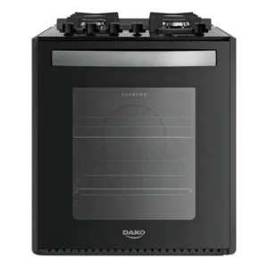 Fogão 4 Bocas de Embutir Dako Supreme Preto com Mesa de Vidro e Mega Chama Bivolt