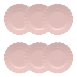 Conjunto Com 6 Pratos de Sobremesa 22cm Flora Dália Oxford