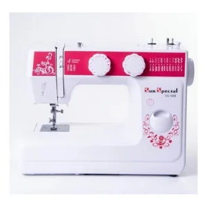 Máquina de Costura Portátil Sun Special Sun Lady SS-988 24 Pontos Vermelha