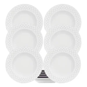 Jogo De Pratos Fundos Tramontina Ingrid Porcelana 6 Liso