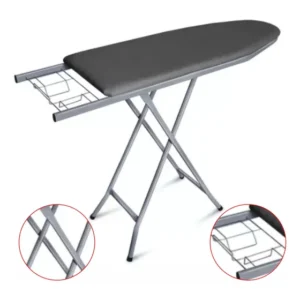 Tábua De Passar Roupa Grande Mesa Passadeira Extra Forte Liso Cinza-escuro