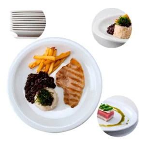 Pratos Rasos Porcelana Branca Porcelana Schmidt 26cm Kit 24 Unidades