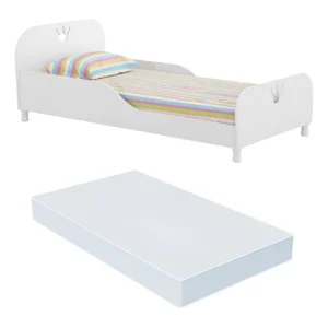 Cama Infantil com Colchão Incluso 70 x 150 cm 100% MDF Realeza Multimóveis Branca