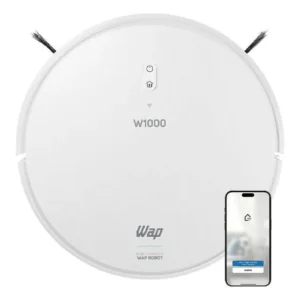 Aspirador De Pó Robo Wap Robot W1000 Smart Branco Bivolt Branco E Turquesa Bivolt