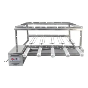 Churrasqueira Inox Brasa Grill Rotativa 5 Espetos