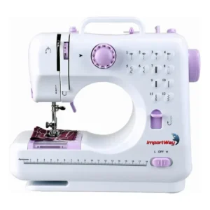 Máquina De Costura Elétrica Portátil Bivolt 12 Pontos Linha Branco 127/220v