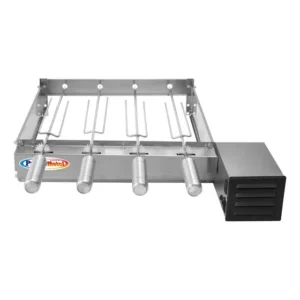 Churrasqueira Giratória Grill Baixo 4 Espetos Inox Pratic Cor Motor Lado Direito