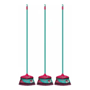 Kit 03 Vassoura Novica Multiuso Doméstica Casa Com Cabo