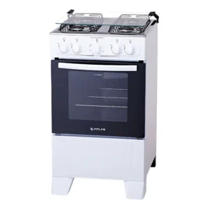 Fogão de chão Atlas Coliseum Plus A Gás 4 queimadores Branco com Mesa de Inox Porta com visor e Forno de 50 Litros
