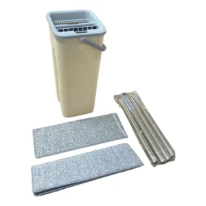 Esfregão Tipo Mop Balde Com 02 Refis Branco