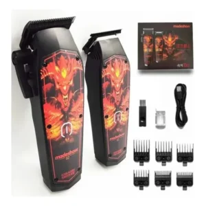 Combo Maquina De Cortar Cabelo Madeshow M10/m11 Desenho Bivolt