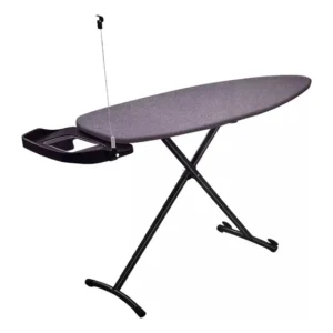 Tabua De Passar Aço Ampla 134x46cm Base Rodas Apoio Ferro Liso