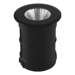Balizador De Solo Thin Embutir Led 6w Quente 3000k Taschibra Cúpula Preto Estrutura Preto