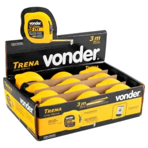 Trena Curta De Aço 3m X 12.5mm Caixa Com 12 Vonder