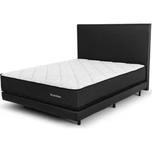Kit Quarto Cama Box Casal + Colchão + Cabeceira Bf Colchões Preto