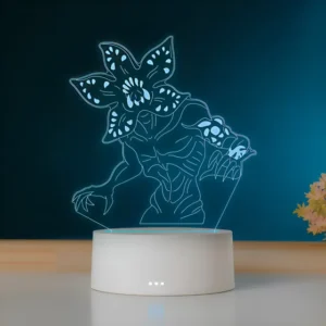 Luminária Demogorgon Stranger Things Led 3d Poplumos Branco Usb