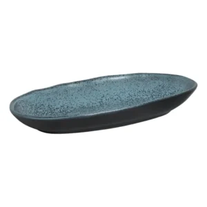 Travessas Ovais Stoneware Azul Porto Brasil 32cm Jogo 4 Orgânico Night Sky