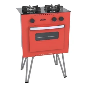 Fogão Venax GMN200.BV.PF.GLP com porta com visor - vermelho