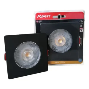 Spot De Led Authentic De Embutir Quadrado 3000k 5w Luz Avant Estrutura Preto