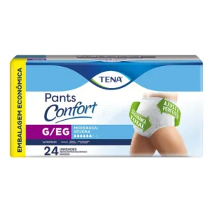Fralda Geriátrica Tena Pants Confort Tamanho G/eg 24 Tiras