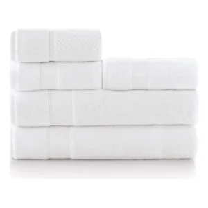 Toalha Banho Teka Profiline Hotel E Pousada Alto Gramatura Branco 670g/m² Fio Penteado 90x150cm