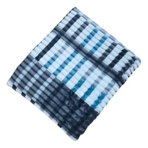 Cobertor Manta Canelado 2,00m X 1,80m Soft Antialérgico Cor Geométrico Preto E Verde